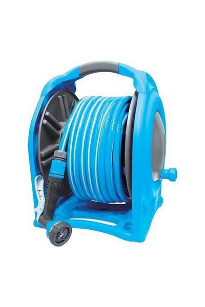 AQUACRAFT Garden Hose Reel, Spray Gun, 1/2", 25 M,