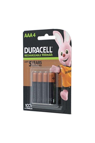 Generic Duracell 4-Piece Rechargeable AAA Battery Black and Copper 900mAh