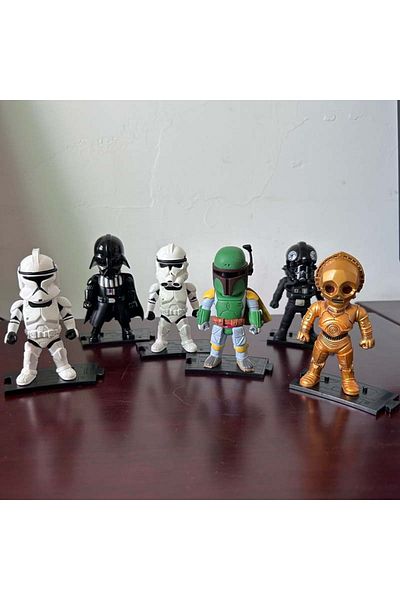 Disney 15cm (Color box) B no box Boba Fett Darth Vader Maul Stormtrooper White Black Soldier Bounty Hunter