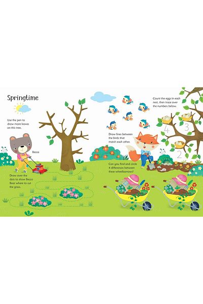 Usborne Children's book - Wipe Clean: Garden Activities