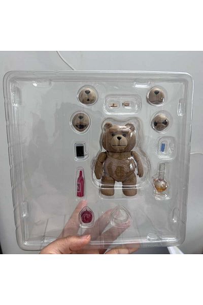 Disney No Box Boxed Teddy Bear Figure Movie TED 2 Ted Action Figure Model Toys 10cm Joint Movable Doll Crea