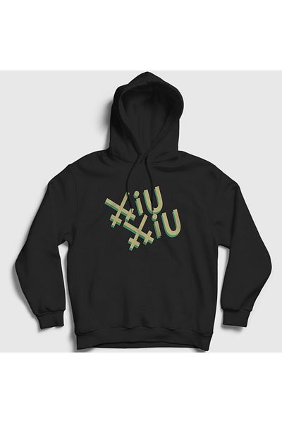 Presmono Unisex Μαύρο λογότυπο Band Xiu Xiu Hooded φούτερ 549381tt