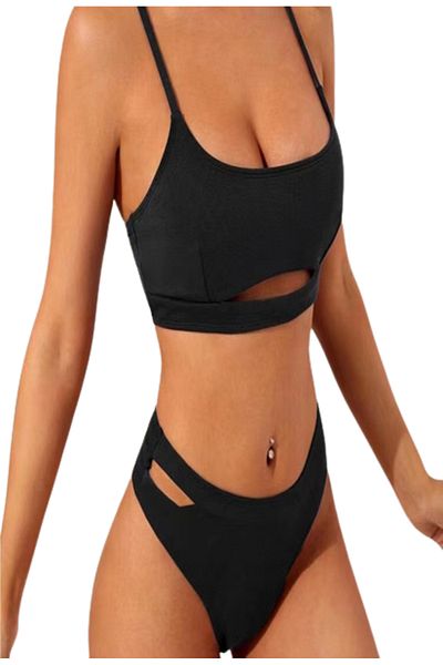 Tessero Women's swimsuit with bustier bra, discreet cutout model, high-waisted briefs, 2 pieces,