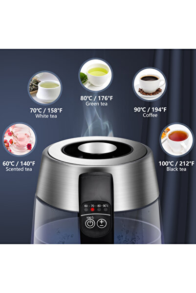 Sofia Concept Cana Electrica Fierbator Premium Cris, Oprire automata, Iluminare Led, 1.7 L, 2200 W