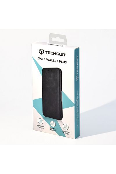 SKYDDAR INNOVATION Husă pentru Oppo Reno10 / Reno10 Pro, portofel securizat, piele ecologică, închidere magnetică, verde, set autocolante
