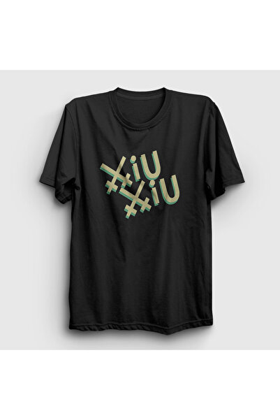 Presmono Unisex Black Logo Band Xiu Xiu T-Shirt 549323Tt