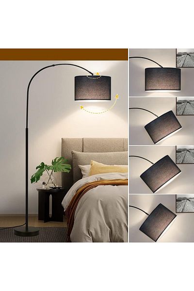 COOYA Nordic Simple LED Floor Lamp,With 12W Tricolor LED Bulb,For Bedroom Living Room Study