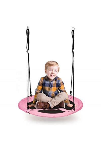 ideal STORE Παιδική κούνια, Μέγιστο φορτίο 150 κιλά, Διάμετρος 95 cm, Ατσάλινος σκελετός, Ροζ