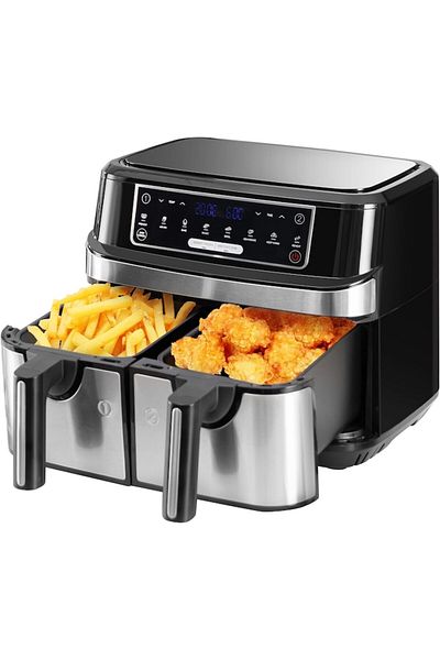 SUPER TRENDS Friteuza Dubla Airfryer Fara Ulei Premium SUPER TRENDS