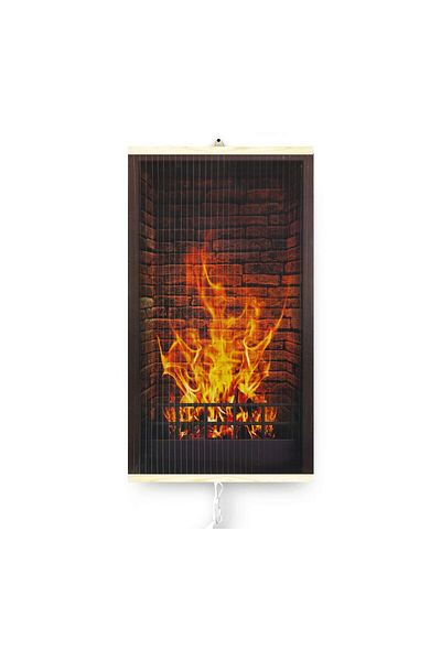 Trio Panou radiant electric decorativ TRIO, incalzire cu infrarosu 430W, model semineu, 100 x 57 cm
