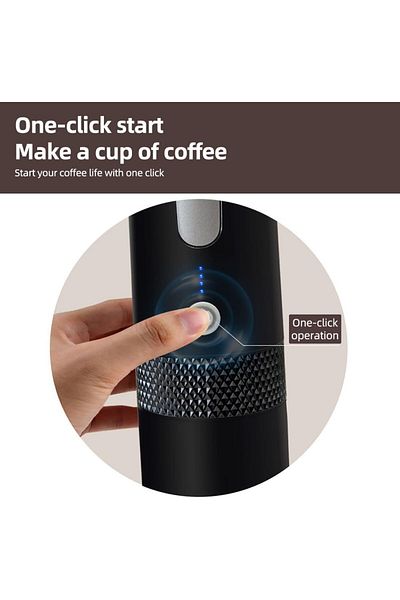 fulina Electric espresso machine with cup, automatic brewing, for camping travel, car hiking and office