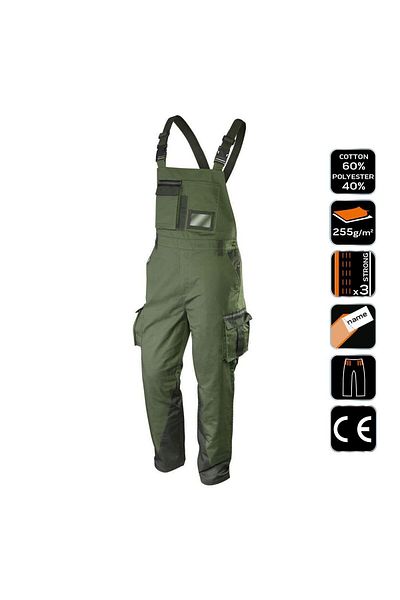 NEO Pantaloni De Lucru Cu Pieptar, Salopeta, Model Camo, Maslin, Marimea Xl/54,