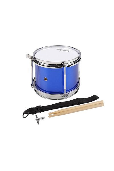 Hayman JSD008BU Premier marching band snare drum blue 8” straps sticks