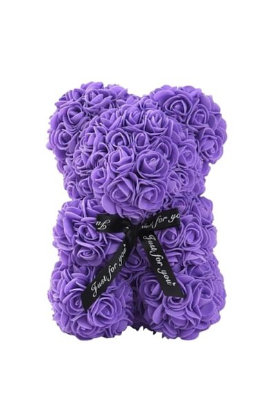 Urban Trends Ursulet din Trandafiri de Spuma Premium URBAN TRENDS®, 25 Cm, Extra Flori, Urs Lucrat Manual, Cutie