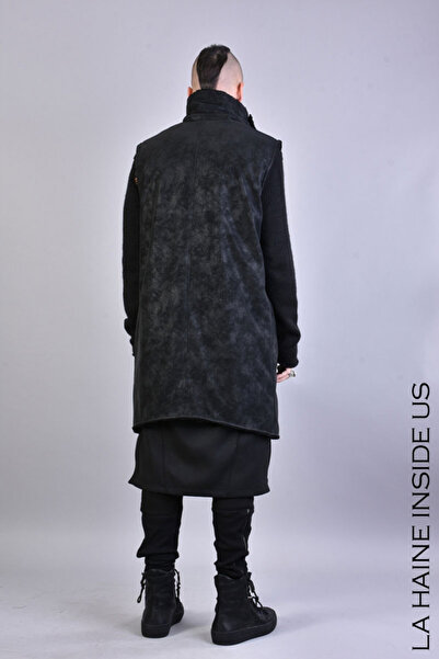 La Haine Inside Us SUEDE VEST - LA HAINE INSIDE US - BLACK, M