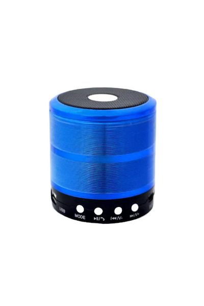 ABYZ Mini difuzor portabil, corp metalic, Bluetooth, card microSD. Radio, Aux, albastru.