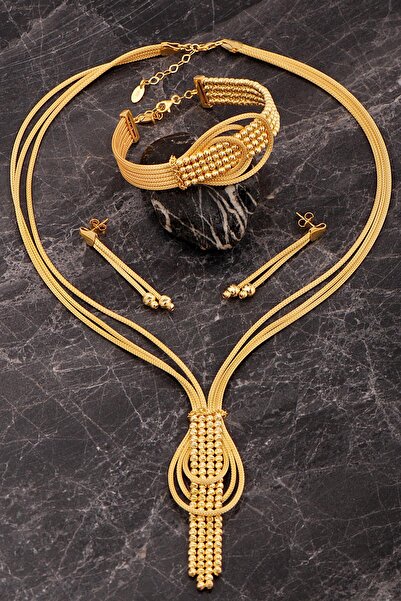 Sümer Telkari Damla Tasarım Hasır Dorika Altın Kaplama Elişi 925 Ayar Gümüş S...