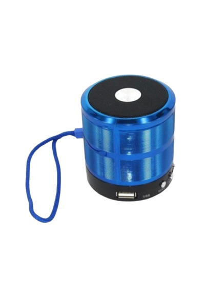 ABYZ Mini difuzor portabil, corp metalic, Bluetooth, card microSD. Radio, Aux, albastru.