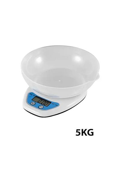 ABYZ Cântar de bucătărie cu bol din plastic, maxim 5 kg