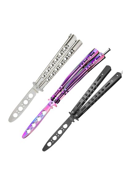 Urban Trends Set 3 Cutite CS:GO Briceag Butterfly Balisong URBAN TRENDS®, Pentru Antrenament, Fara Tais, Multico