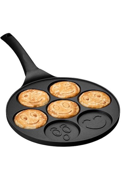 SUPER TRENDS SUPER TRENDS® Smiley Pancake Pan, Non-Stick Material, Diameter 26 cm
