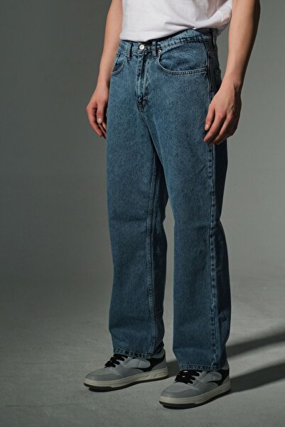 Domoda "100% Cotton Jean Fabric Straight Leg Casual Baggy Men's Pants @Mantova