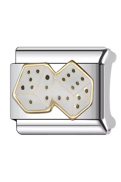 RoseCo00 Steel Italian Charm Bracelet Charm