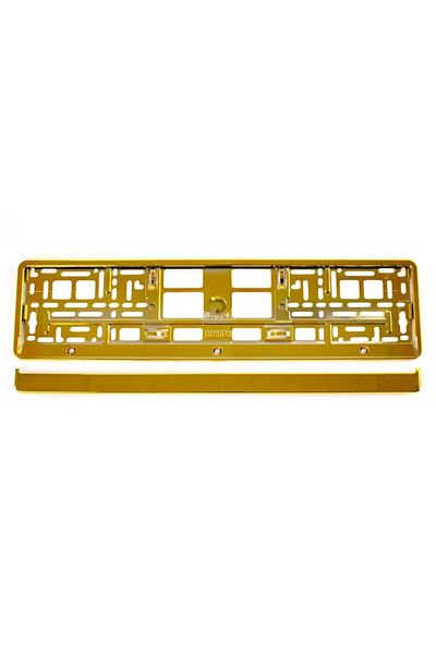 motor starter Plastic license plate holder, Premium quality, Gold color, AMIO
