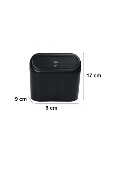 motor starter Car Trash and Storage Bin, Attachable, Waterproof, Compact 17 x 9 x 9 cm, Black