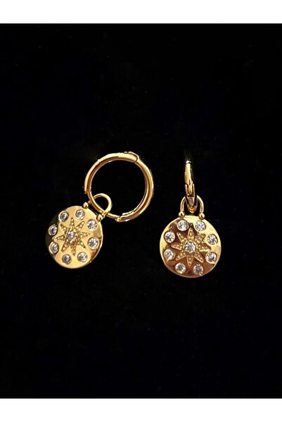 MODA Kuzey Yıldızı Taşlı Minimal Halka Küpe