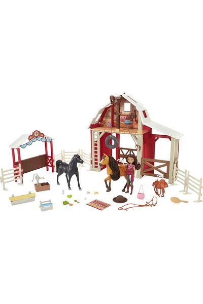 mattel Spirit, Lucky and Spirit in the Barn Playset, 20 pieces