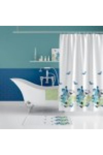 Tropikhome Shower curtain 3D with 12 rings, size 180x200cm, Spring (Primavara)