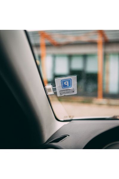 motor starter Parking ticket holder, MNC, Self-adhesive, 74 x 39 x 1 mm, Transparent
