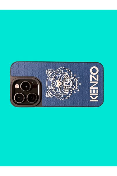 Kenzo Carcasă de telefon compatibilă cu iPhone 15- Albastră