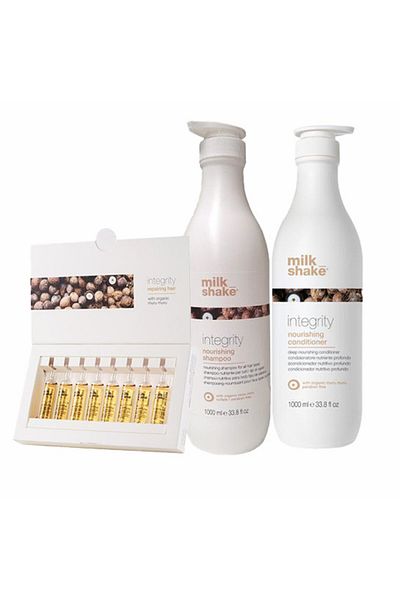 Milkshake Kit Integritate Milk Shake: Șampon 1000ml, Balsam 1000ml, Tratament 8x12ml