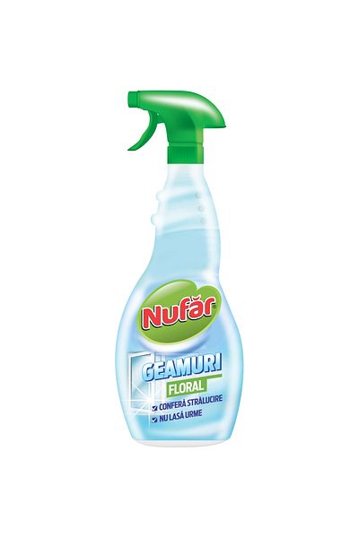 Nufar Solutie curatare geamuri Nufar Floral, 500 ml
