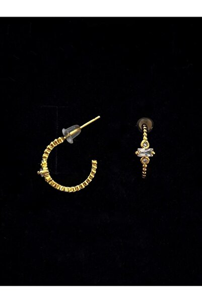 MODA Baget Taşlı Minimal Halka Küpe