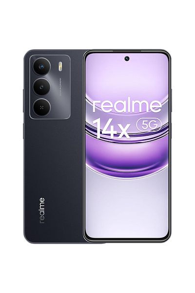 realme Mobile phone Realme 14x, Dual SIM, 6GB RAM, 128GB, 5G, Carbon Black