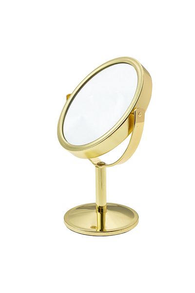 Clayre & Eef Metal Table Mirror Gold 11x17 cm
