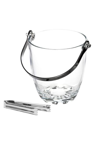 ABYZ Glass shaker with metal tongs and handle, 900ml, 12x12.5cm