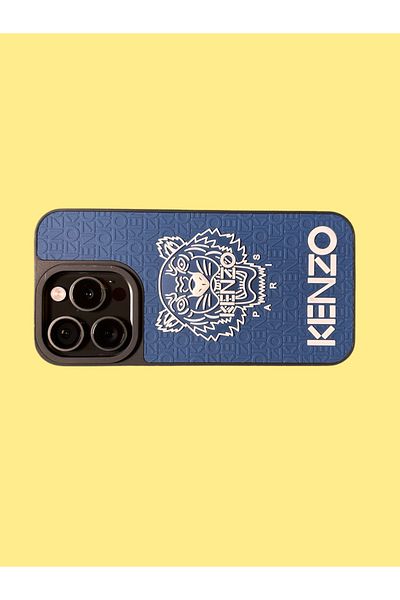 Kenzo Carcasă de telefon compatibilă cu iPhone 14 Pro- Albastră
