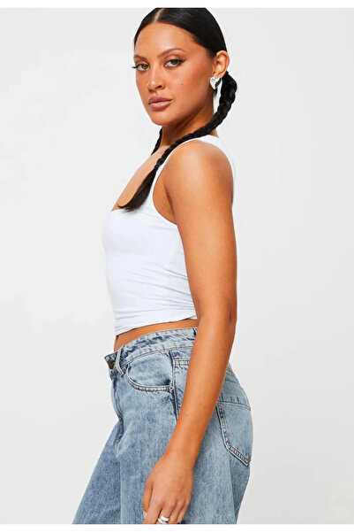 Rora Βασική μπλούζα με τετράγωνο λαιμόκοψη και φαρδύ λουράκι