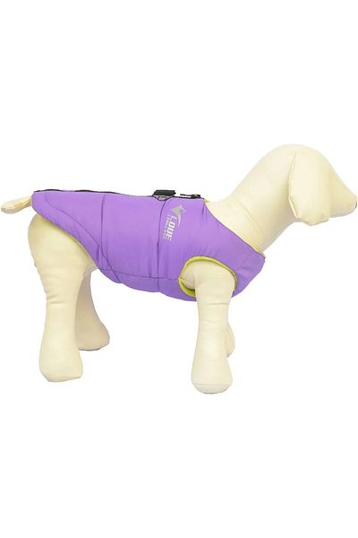 LOVELO Lovelonglong waterproof winter dog vest, nylon/wool, purple, size XS
