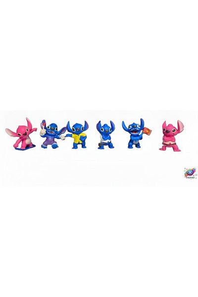 Lilo & Stitch Set 6 figurines Stitch, Lilo & Stitch, 7 cm height, multicolored, recommended age 3+