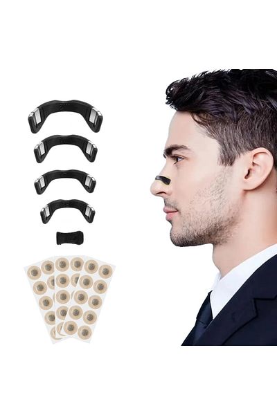 Salestore Magnetic nasal dilator, anti-snoring, 4 magnetic strips of different sizes, applicator, 30 adhesives