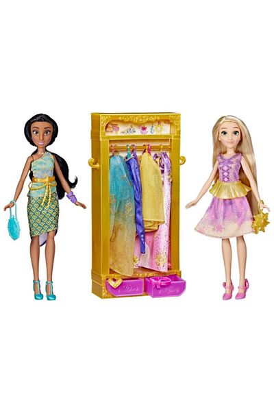 Hasbro Disney Princess, Jasmine and Rapunzel doll set with wardrobe