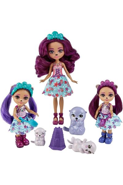 mattel Playset Enchantimals Royal Ocean Kingdom, Ottavia Otter and the family of otters