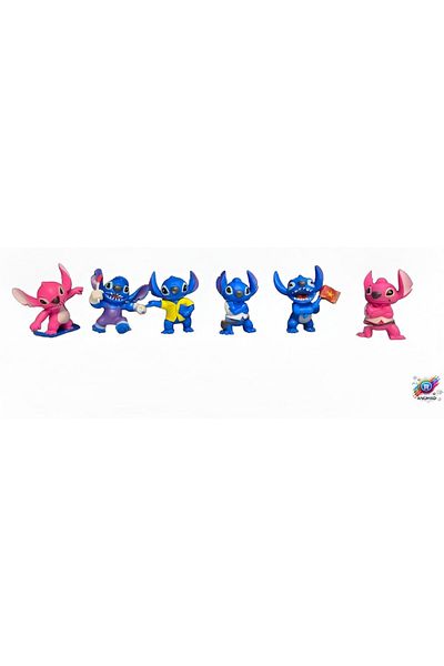 Lilo & Stitch Set 6 figurines Stitch, Lilo & Stitch, 7 cm height, multicolored, recommended age 3+