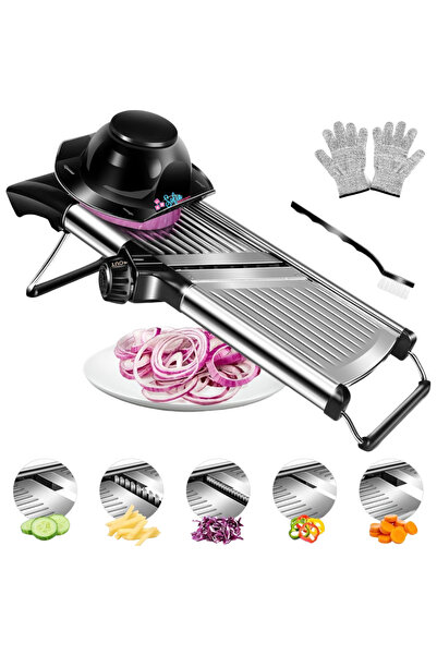 Sofia Concept Răzătoare multifuncțională, legume/fructe, 2 opțiuni de reglare, negru argintiu