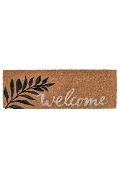 Bizzotto Entrance Doormat Natural Black White Welcome 25x75x1.5 cm